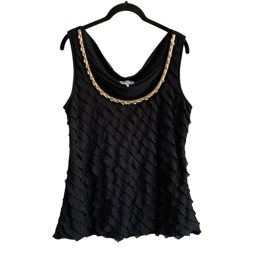 Lots of Love by Speechless Large Layered Jeweled Neck Tank